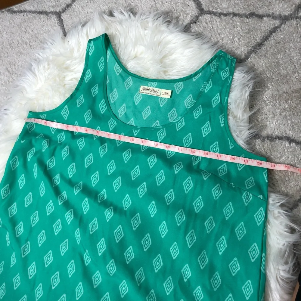 Mint Green Patterned Tank Top - Picture 12 of 15